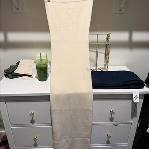 Princess Polly Cream Ribbed Knit Sweater